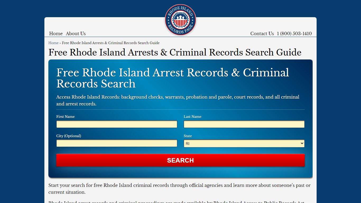 Free Rhode Island Arrests & Criminal Records Search Guide